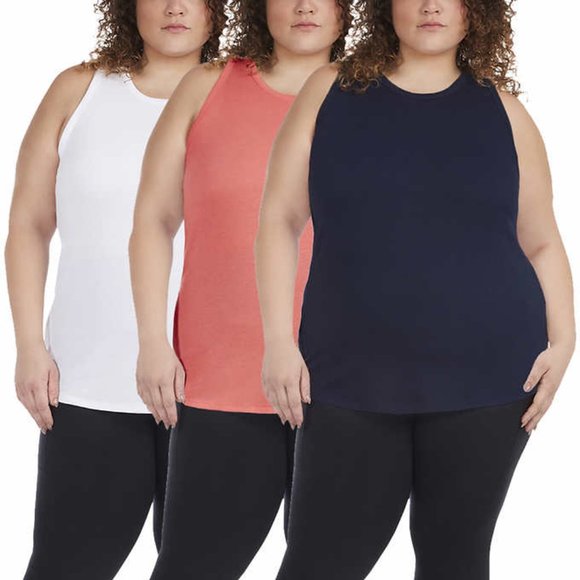 Danskin Ladies' Ribbed Tank, 3-pack - Picture 1 of 8
